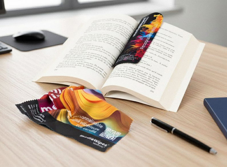 Marque-page microfibre pour maisons d'édition