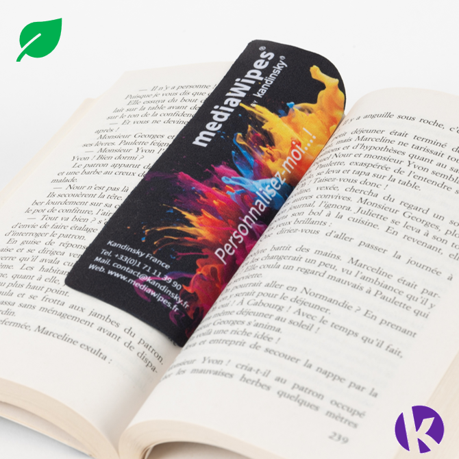 Marque page en microfibre (Recto)
